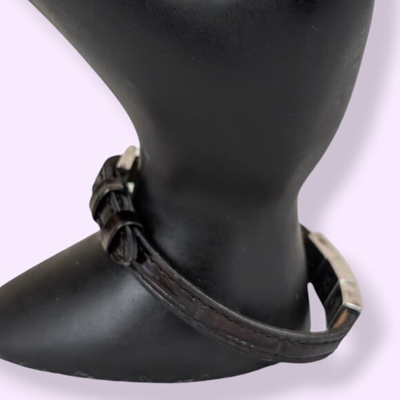 Ferrante Italian Black Leather & Sterling Silver Bracelet & Sliding Charms - Picture 3 of 7